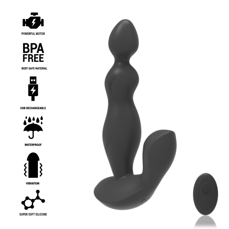 BLACK&SILVER - Cora Analplug aus Silikon mit Fernbedienung
