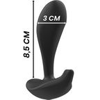 BLACK&SILVER - DWAYNE ANAL PLUG SILIKON FERNBEDIENUNG