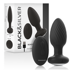 BLACK&SILVER - WELLS PLUG SILIKON ANAL ROTATOR FERNBEDIENUNG