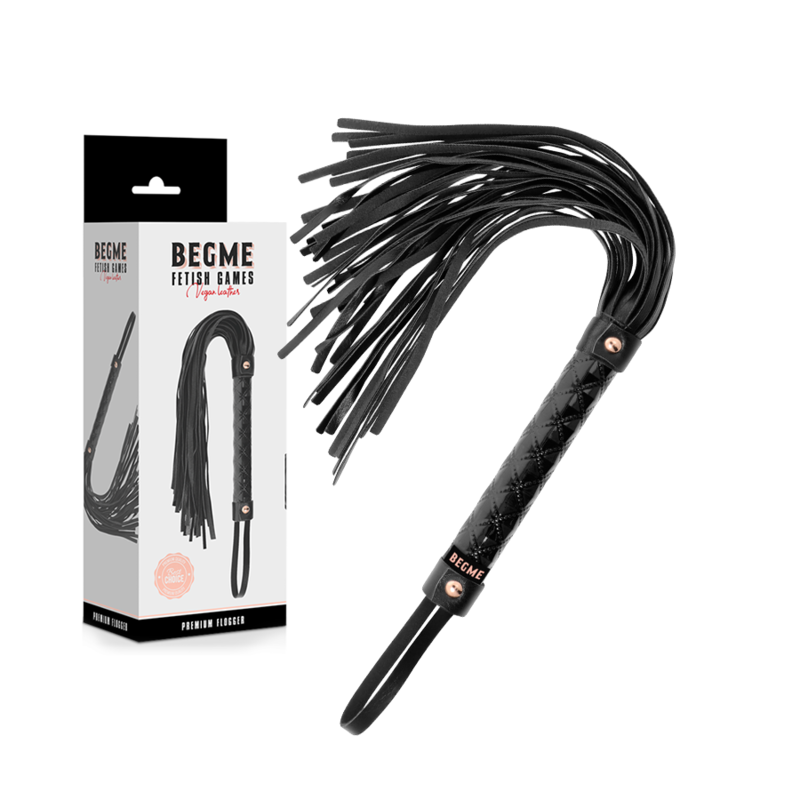 BEGME – Black Edition Kunstleder-Flogger