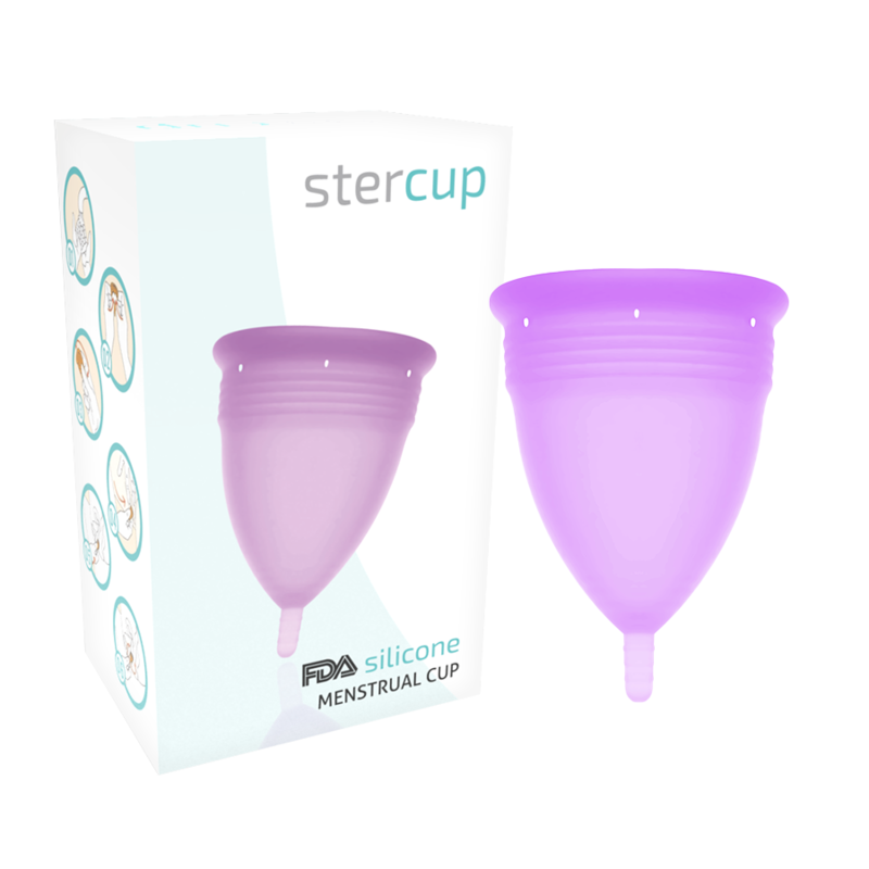 STERCUP - FDA-Silikon-Menstruationstasse Flieder L