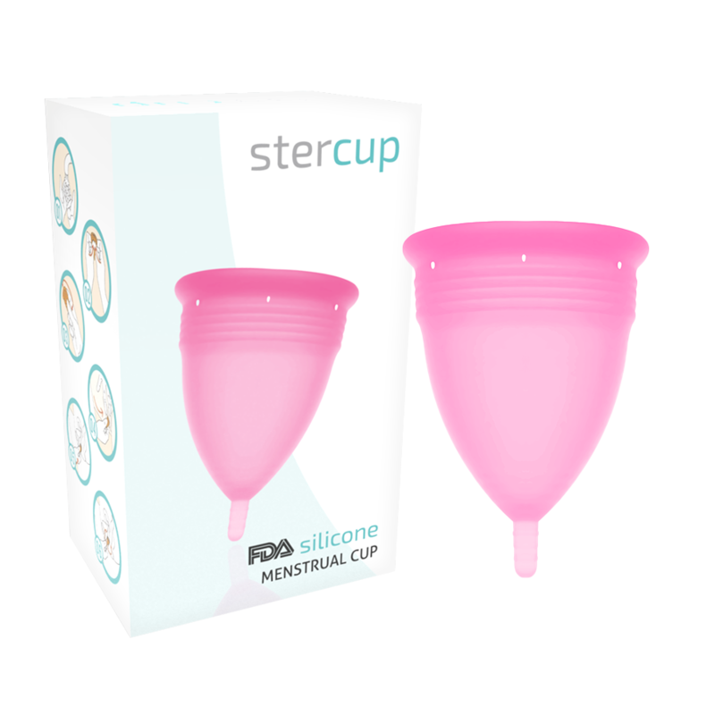 STERCUP - FDA-Silikon-Menstruationstasse Rosa L