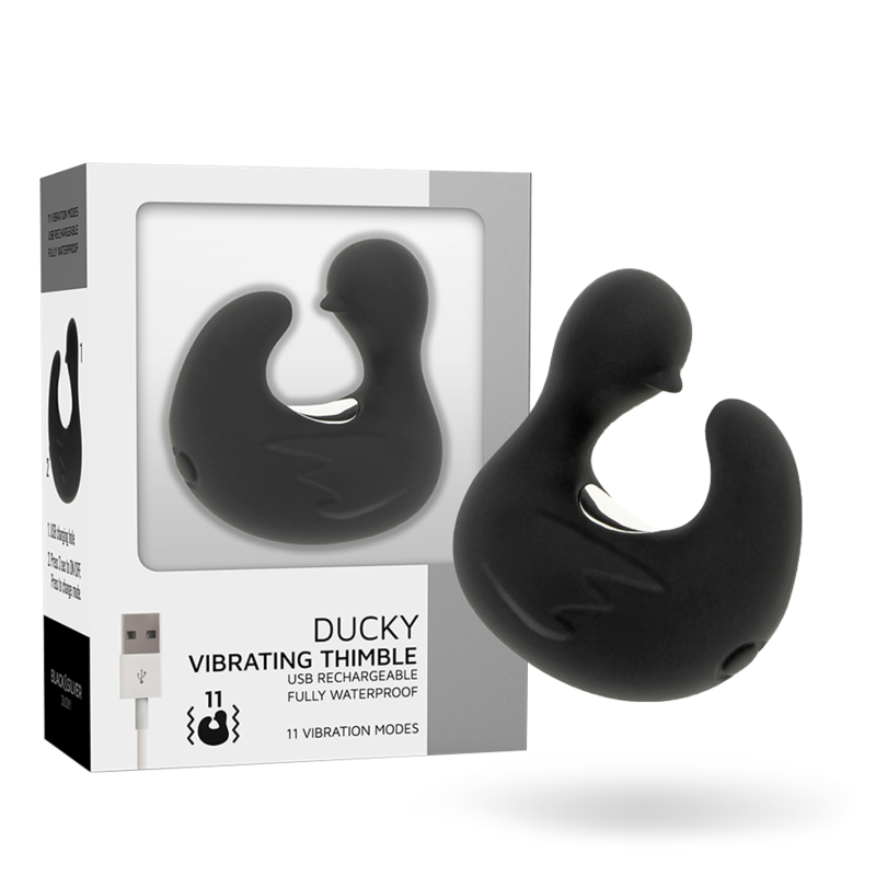 BLACK&SILVER - Duckymania wiederaufladbare Silikon Entenhülle stimulierend