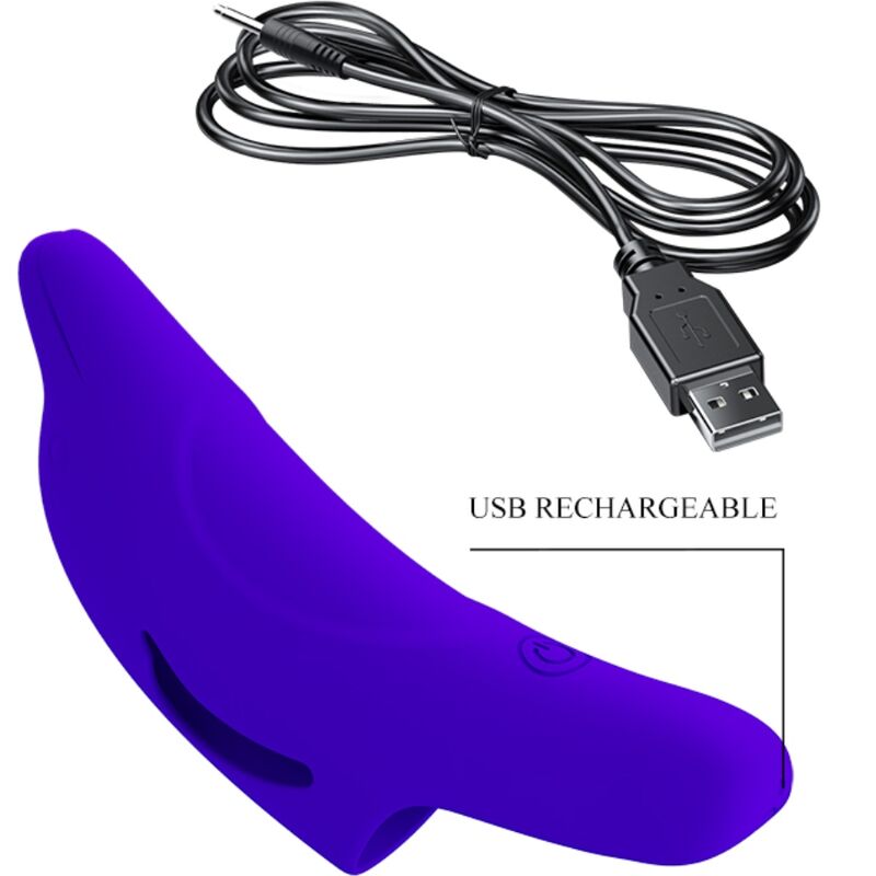 PRETTY LOVE - Delphini Fingerstimulator Dunkelblau leistungsstark