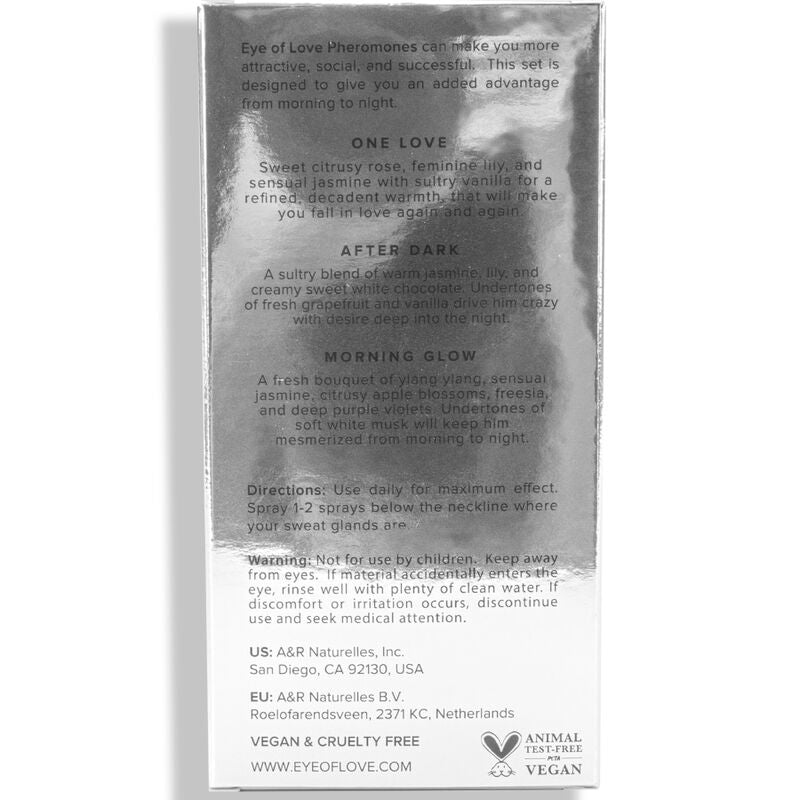 EYE OF LOVE - EOL Pheromon-Parfüm-Set Morning Glow, One Love und After Dark, 3 × 10 ml