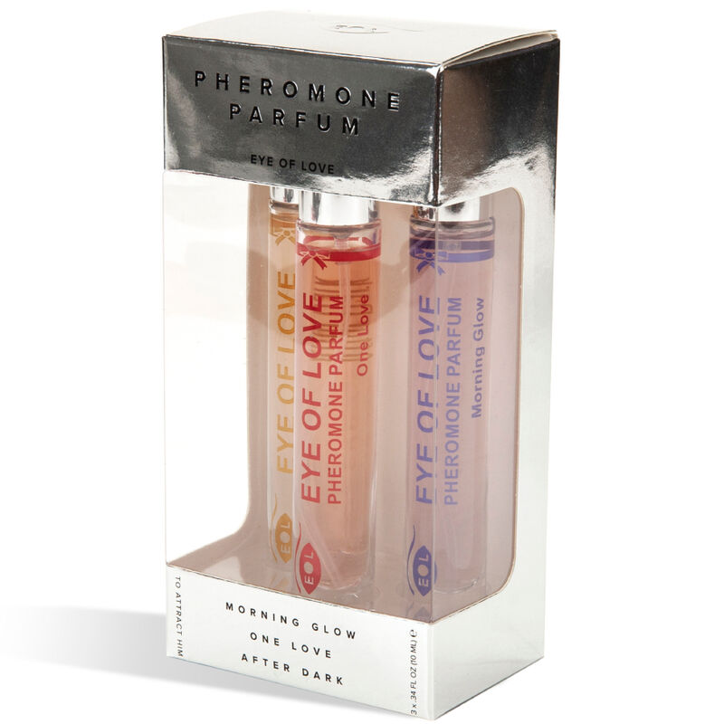 EYE OF LOVE - EOL Pheromon-Parfüm-Set Morning Glow, One Love und After Dark, 3 × 10 ml