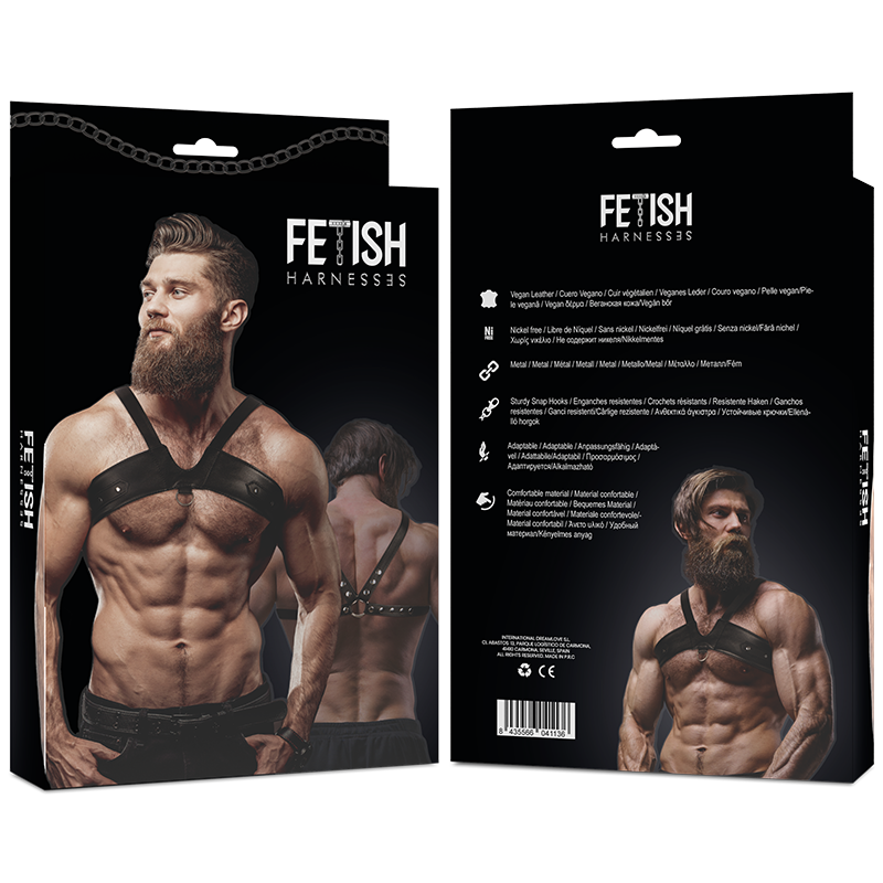 FETISH SUBMISSIVE ATTITUDE Brigade-Brustgurt aus Kunstleder für Männer