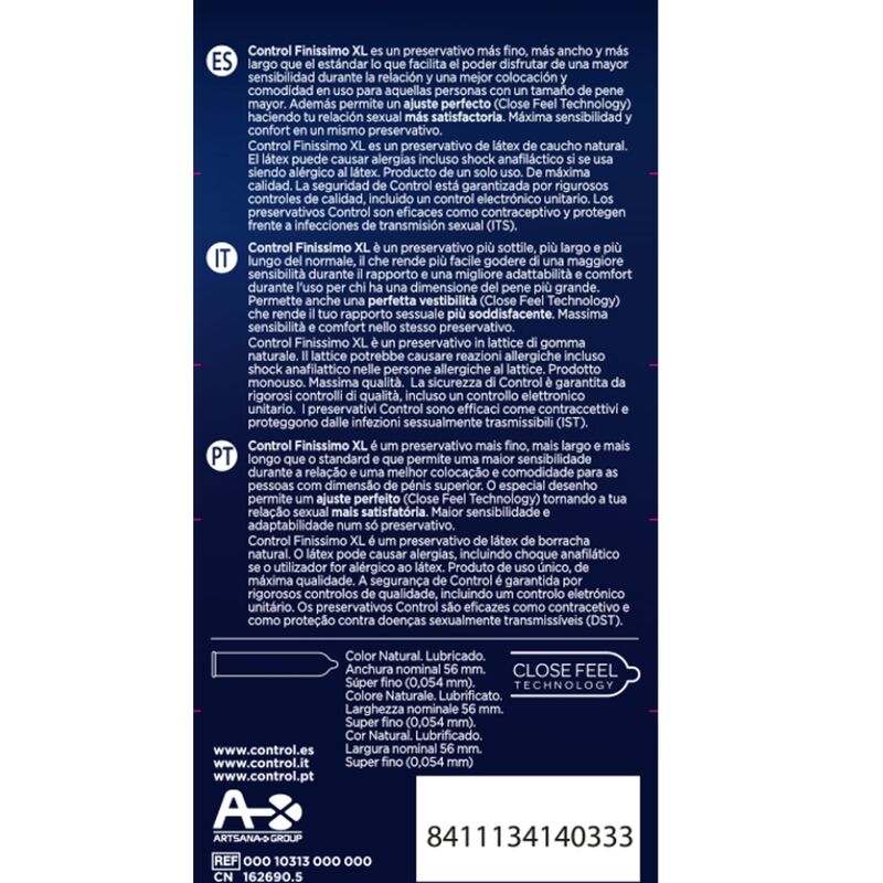 CONTROL - Finissimo XL Kondome, 12 Stück