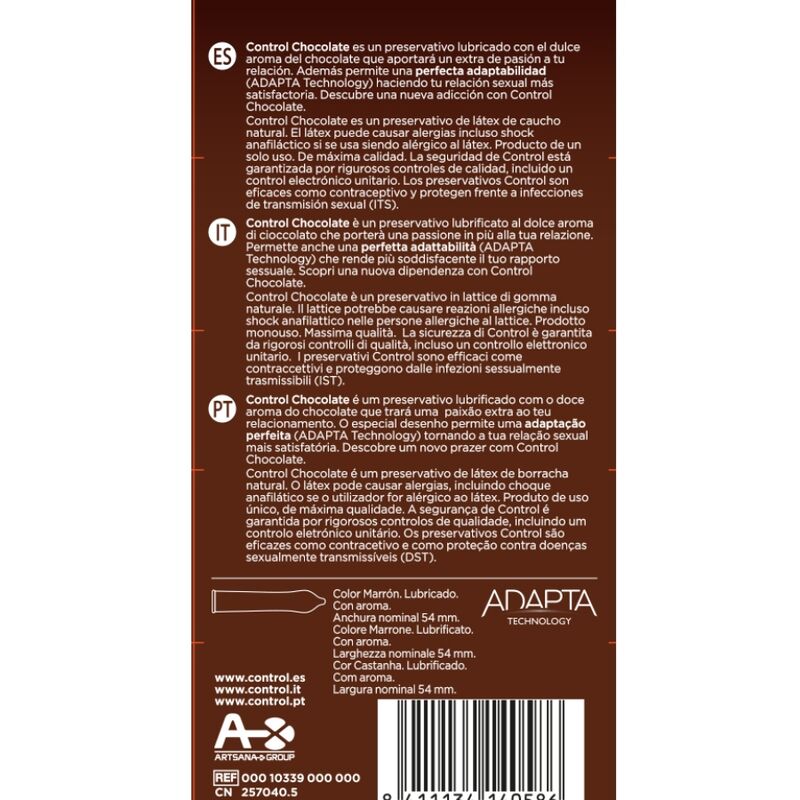 CONTROL - Adapta Chocolate Kondome, 12 Stück