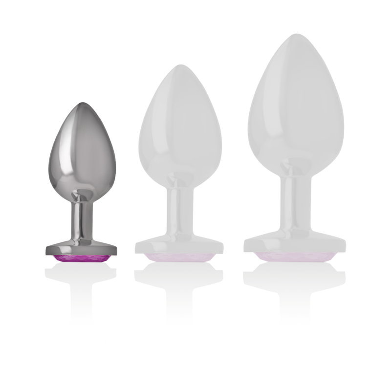 Intense - Aluminium-Metall-Anal-Stecker Rosa Herz, Größe S