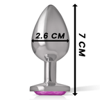 Intense - Aluminium-Metall-Anal-Stecker Rosa Herz, Größe S