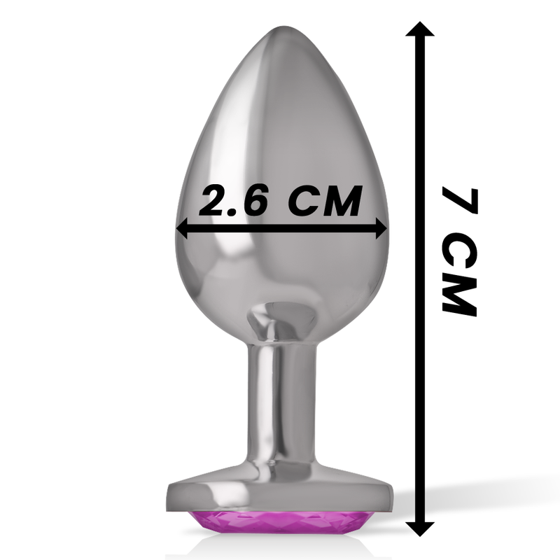 Intense - Aluminium-Metall-Anal-Stecker Rosa Herz, Größe S