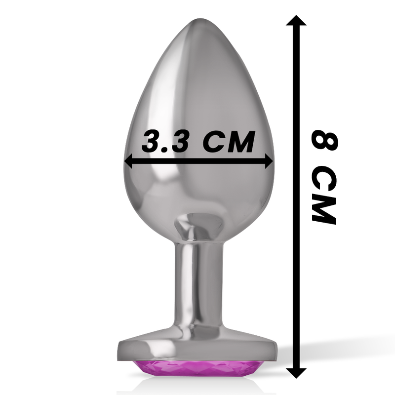 Intense - Aluminium-Metall-Anal-Stecker Rosa Herz, Größe M