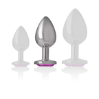 Intense - Aluminium-Metall-Anal-Stecker Rosa Herz, Größe M