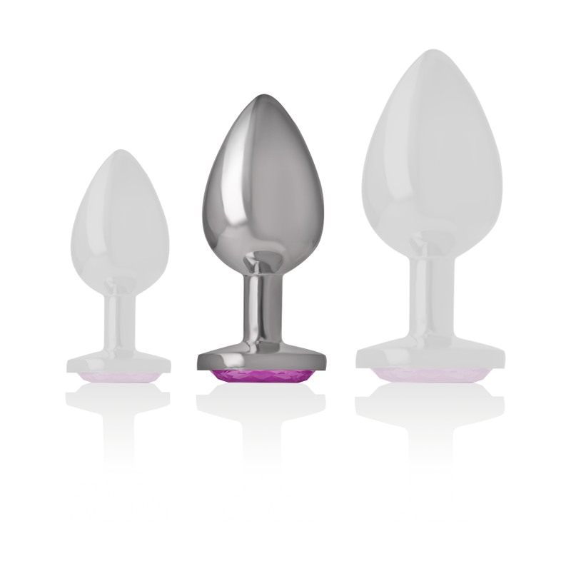 Intense - Aluminium-Metall-Anal-Stecker Rosa Herz, Größe M