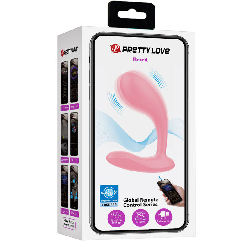 PRETTY LOVE - Baird G-Spot, 12 Vibrationen, wiederaufladbar, Rosa, App
