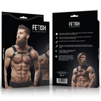 FETISH SUBMISSIVE ATTITUDE Brustharness aus Kunstleder für Herren mit Nieten