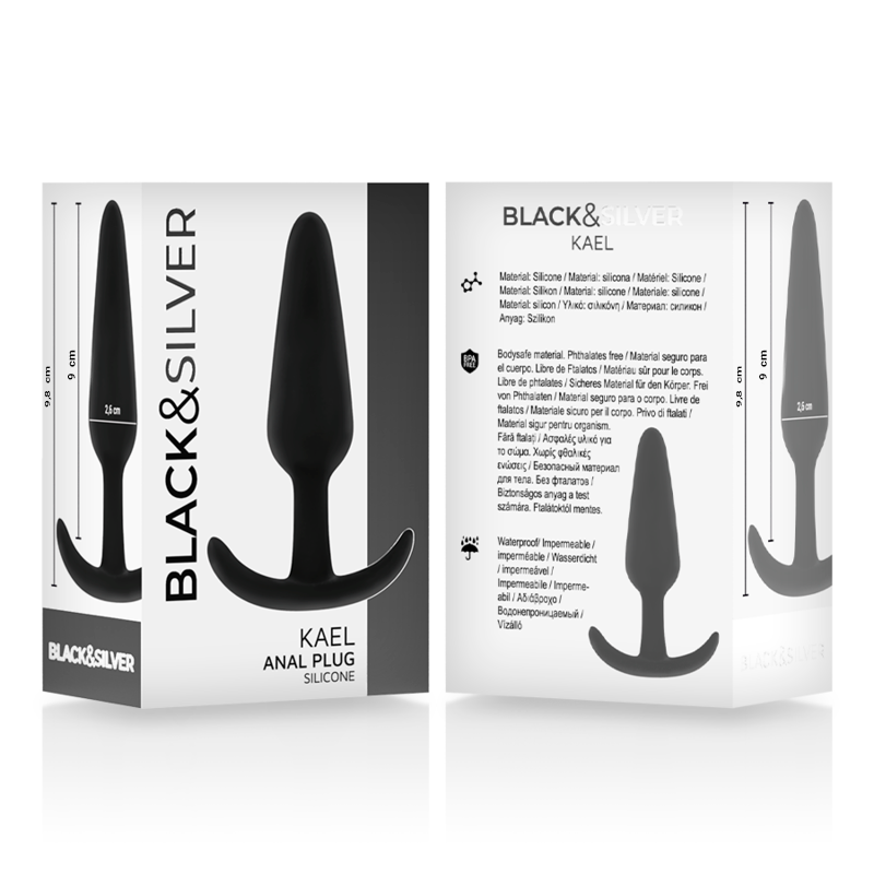 BLACK&SILVER - Kael Silikon-Analplug mit ergonomischem Griff
