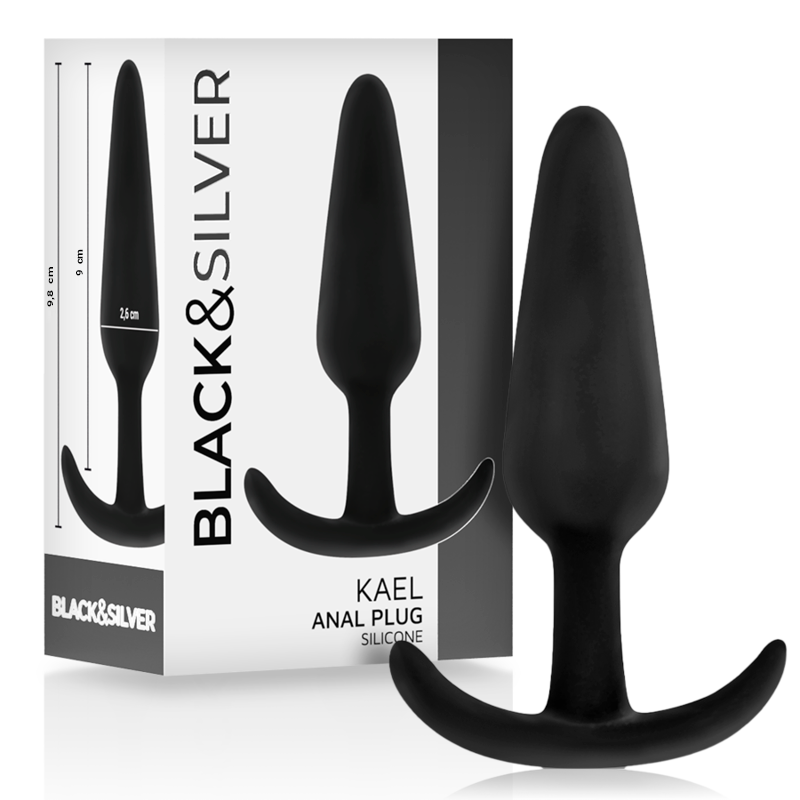 BLACK&SILVER - Kael Silikon-Analplug mit ergonomischem Griff