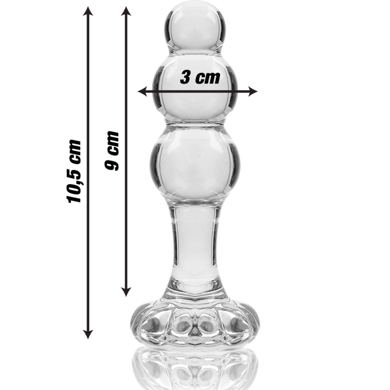 Nebula - Modell 1 Analplug Borosilikatglas Transparent 10.5 cm -o- 3 cm