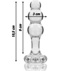 Nebula - Modell 1 Analplug Borosilikatglas Transparent 10.5 cm -o- 3 cm