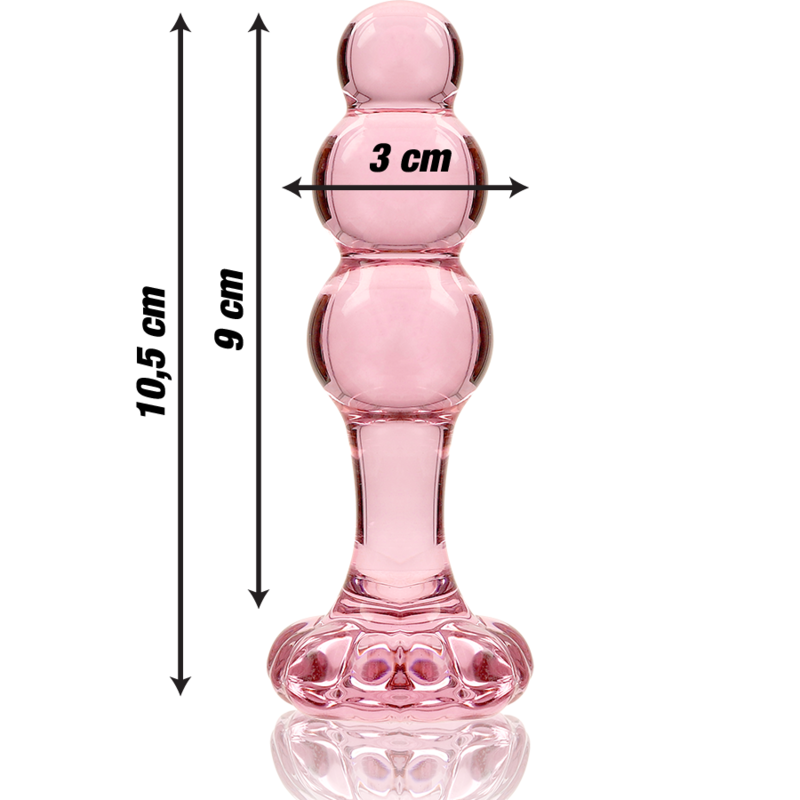 Nebula - Modell 1 Analplug Borosilikatglas Transparent 10.5 cm -o- 3 cm