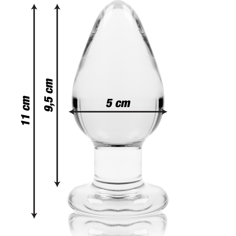 Nebula - Modell 3 Analplug Borosilikatglas Transparent 11 cm -o- 5 cm