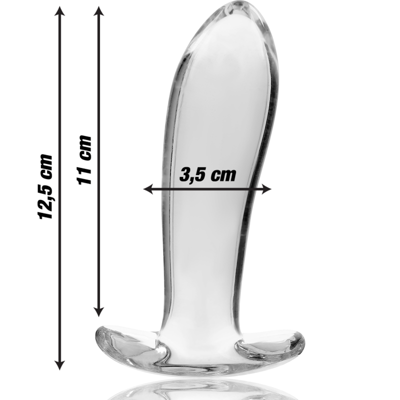 Nebula - Modell 5 Analplug Borosilikatglas Klar 12.5 cm -o- 3.5 cm