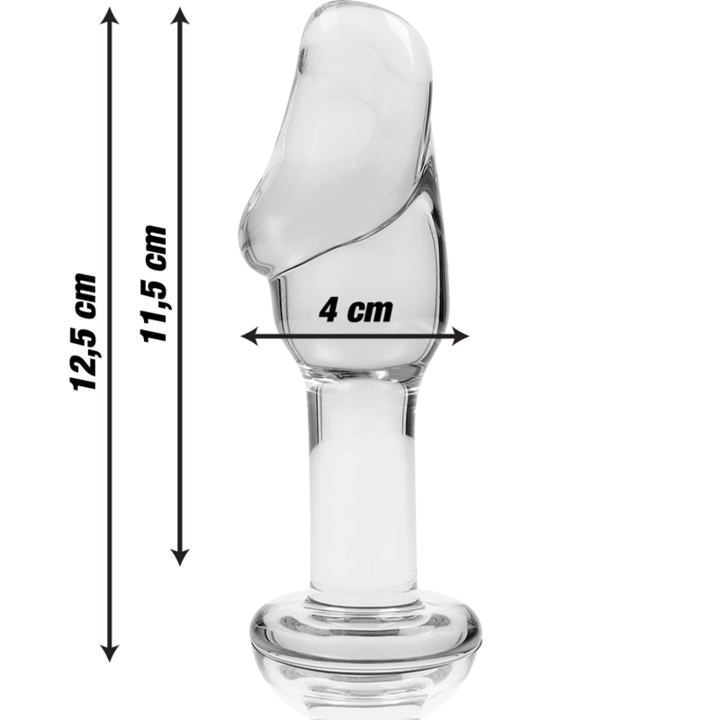 Nebula - Modell 6 Analplug Borosilikatglas Klar 12.5 cm -o- 4 cm