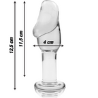 Nebula - Modell 6 Analplug Borosilikatglas Klar 12.5 cm -o- 4 cm