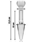 Nebula - Model 7 Analplug Borosilikatglas Klar 13.5 cm -o- 3 cm