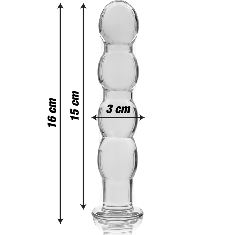 NEBULA SERIES - Modell 11 Dildo aus Borosilikatglas, 16 cm Ø 3 cm