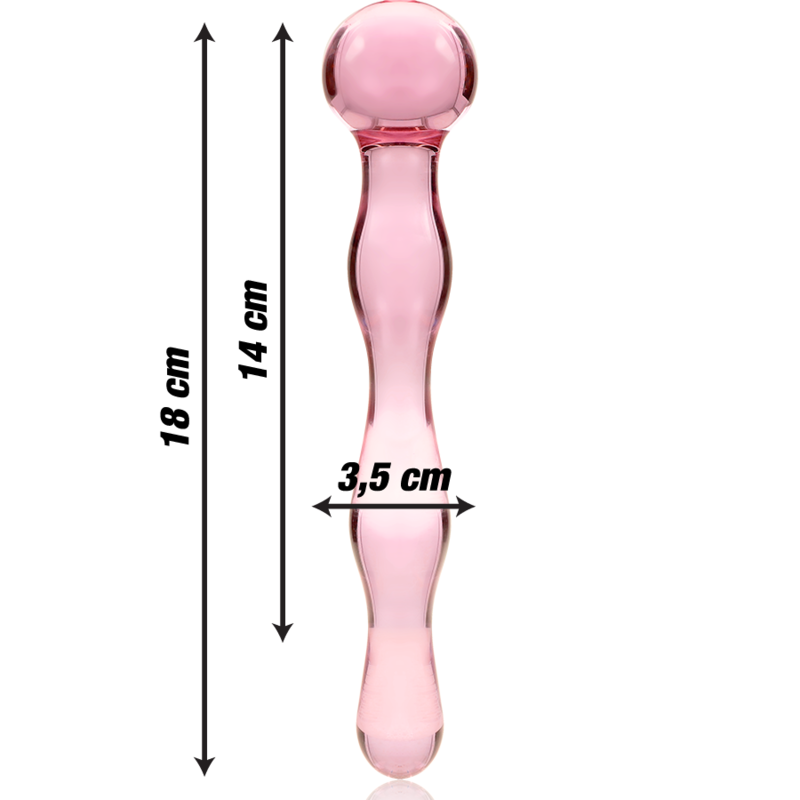 NEBULA SERIES - Modell 13 Dildo aus Borosilikatglas, 18 cm Ø 3,5 cm