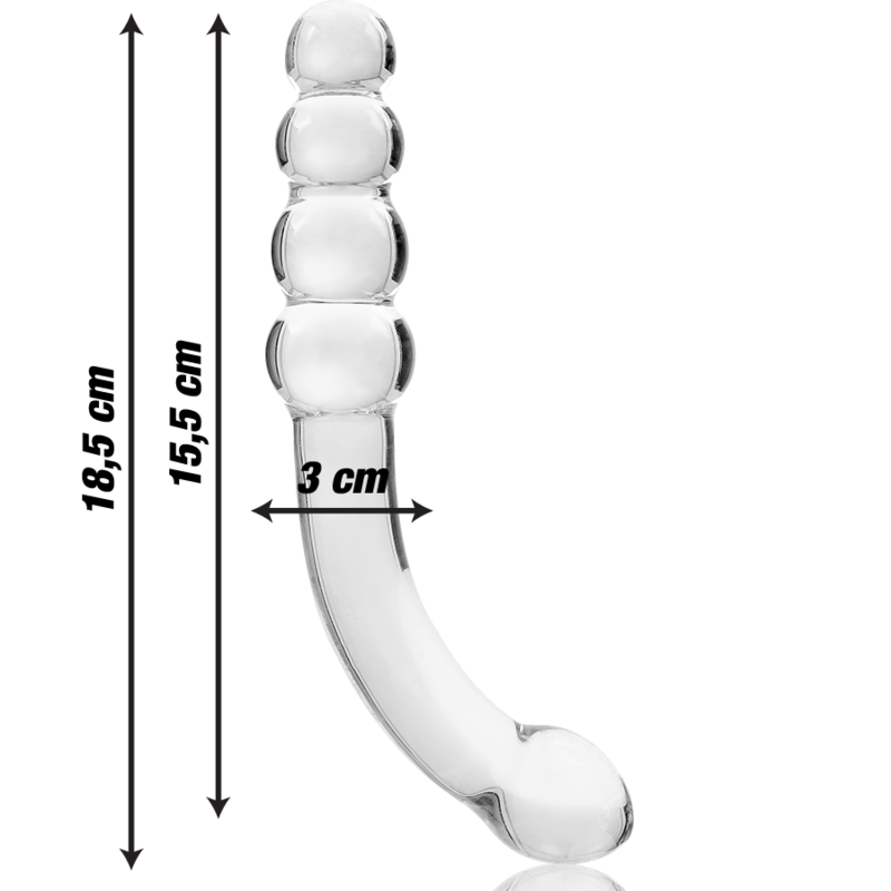 NEBULA SERIES - Modell 14 Dildo aus Borosilikatglas, 18,5 cm Ø 3 cm