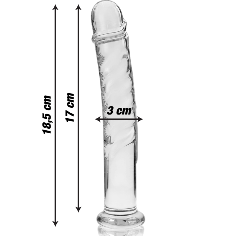 NEBULA SERIES - Modell 16 Dildo aus Borosilikatglas, 18,5 cm Ø 3 cm