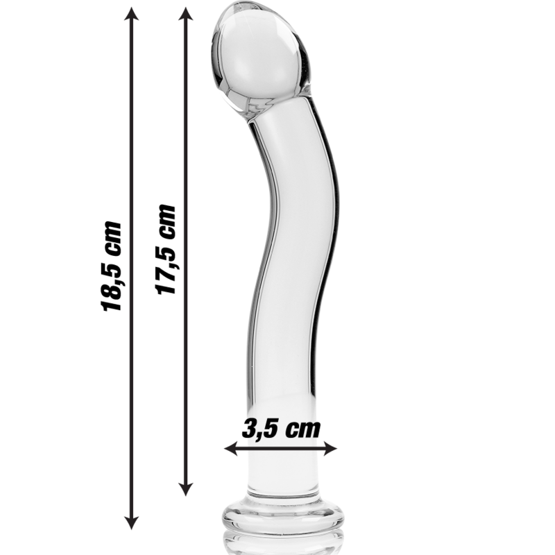 NEBULA SERIES - Modell 18 Dildo aus Borosilikatglas, 18,5 cm Ø 3,5 cm