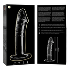 NEBULA SERIES - Modell 19 Dildo aus Borosilikatglas, 18,5 cm Ø 4 cm
