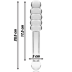 NEBULA SERIES - Modell 20 Dildo aus Borosilikatglas, 20,5 cm Ø 3 cm