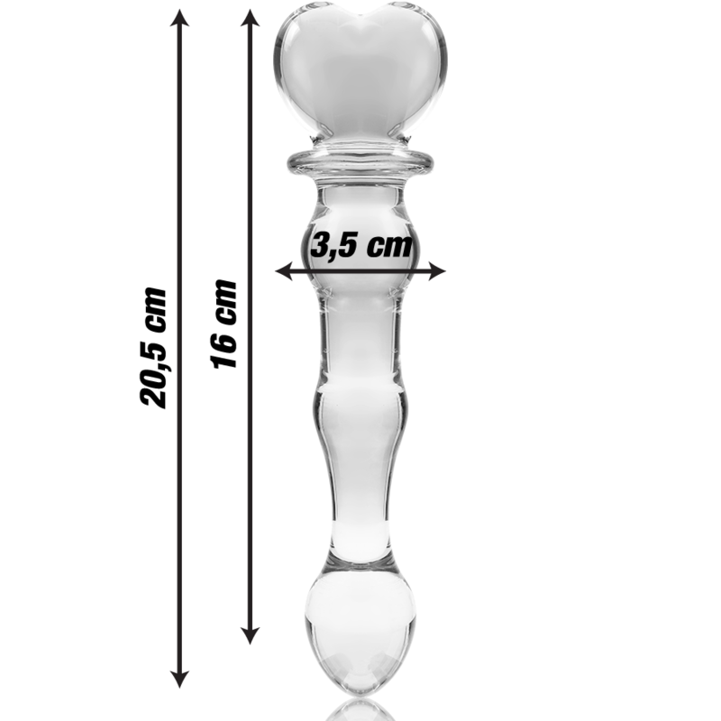NEBULA SERIES - Modell 21 Dildo aus Borosilikatglas, 20,5 cm Ø 3,5 cm