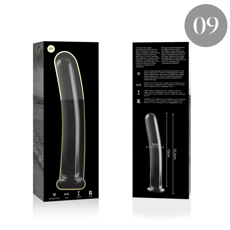 NEBULA SERIES - Modell 9 Dildo aus Borosilikatglas, 15,5 cm Ø 2,5 cm