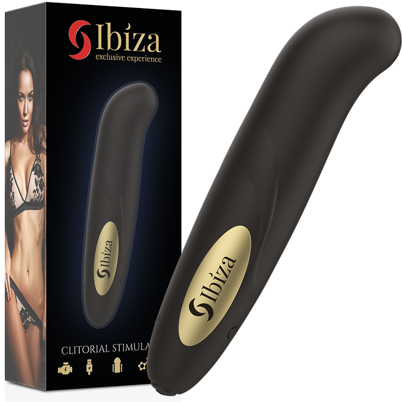 IBIZA - Klitorisstimulator USB-Ladegerät 10 Vibrationsmodi Gold kompakt