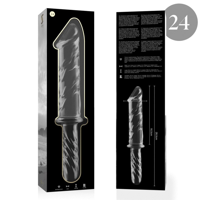 NEBULA SERIES - Modell 24 Dildo aus Borosilikatglas, 28,5 cm Ø 5 cm