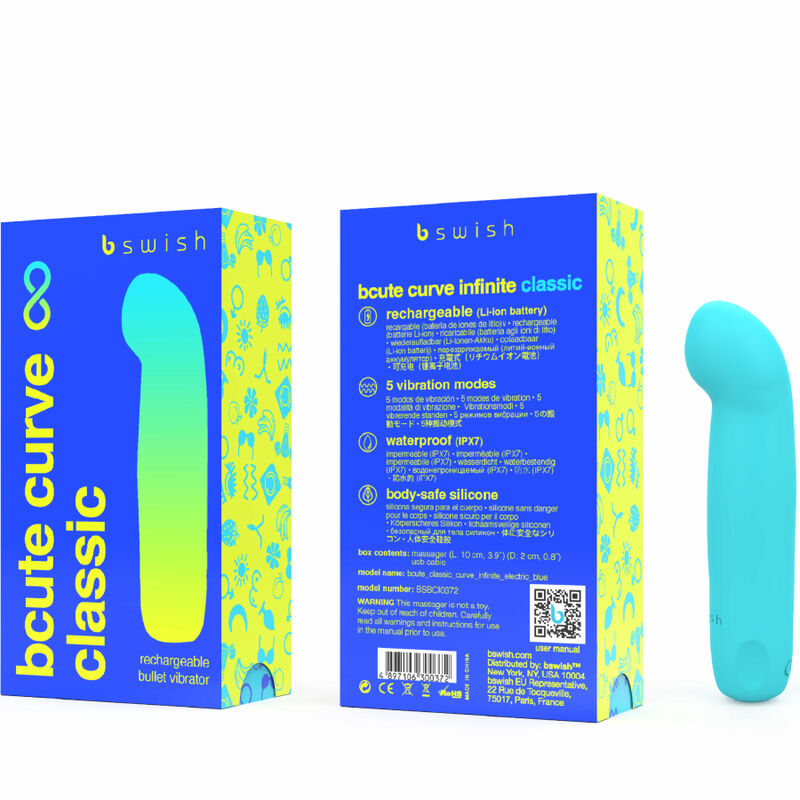 B SWISH - Bcute Curve Infinite wiederaufladbarer Silikonvibrator Blau