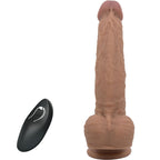 PRETTY LOVE - Jonathan Silikondildo mit 3 Vibrationsmodi und 3 Stoßfunktionen, Fernbedienung, 21 cm