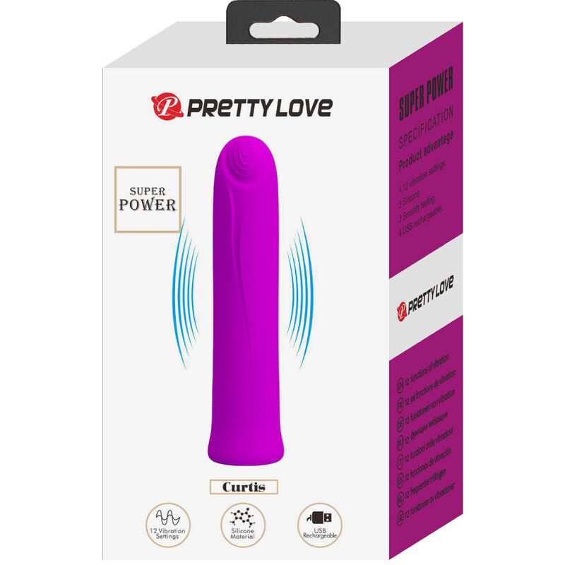 PRETTY LOVE - Curtis Mini Super Power Vibrator Lila kompakt