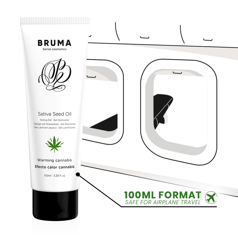BRUMA – Sativa-Samenöl-Gleitgel mit wärmendem Cannabisgeschmack 100 ml