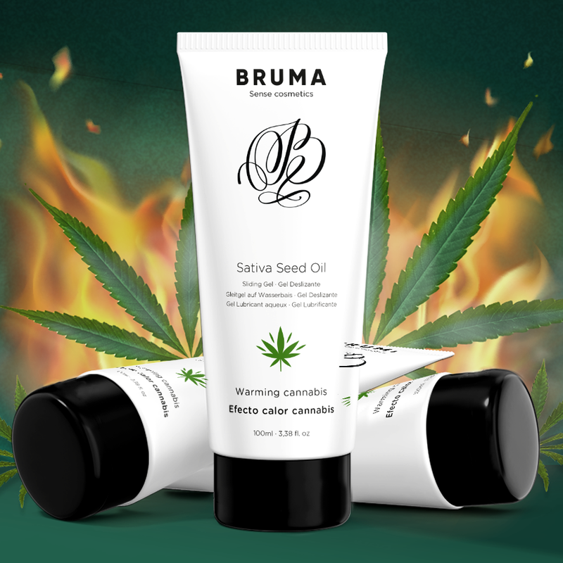 BRUMA – Sativa-Samenöl-Gleitgel mit wärmendem Cannabisgeschmack 100 ml