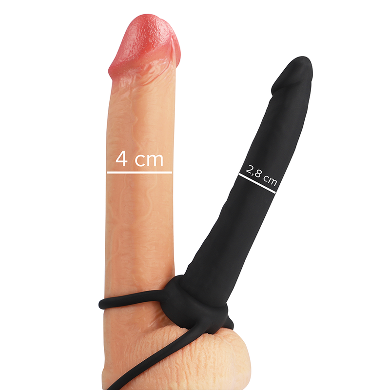 MYTHOLOGY – Cobi Onyx Anal-Dildo aus Silikon mit Penis- und Hodenring, 13 cm