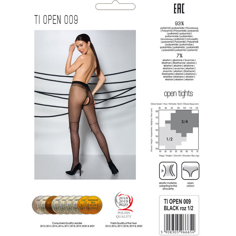 PASSION – Tiopen 009 Strumpfhose Schwarz 20 DEN