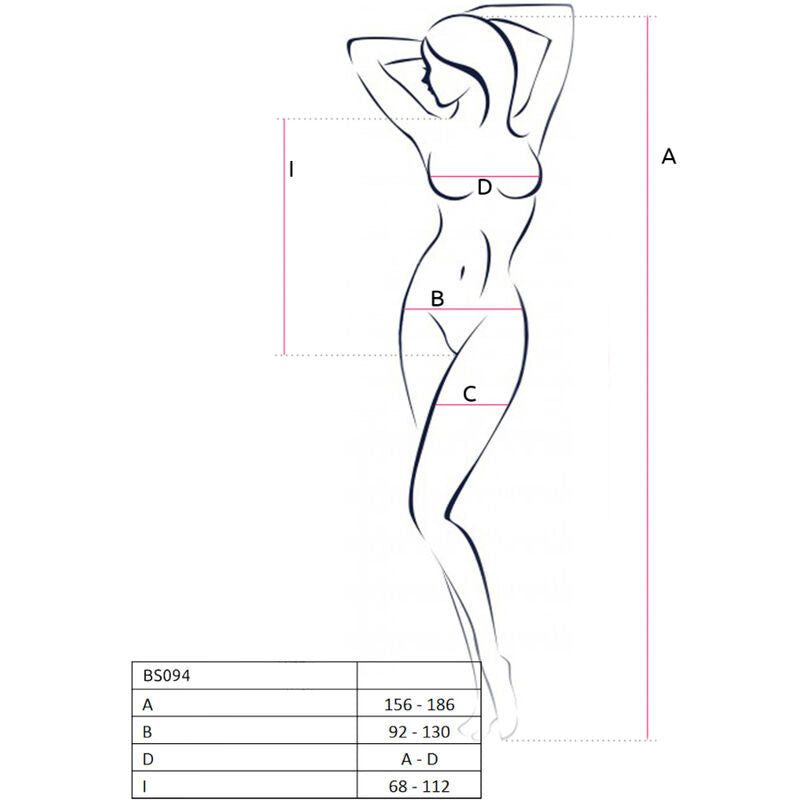 PASSION – BS094 Bodystocking Schwarz One Size